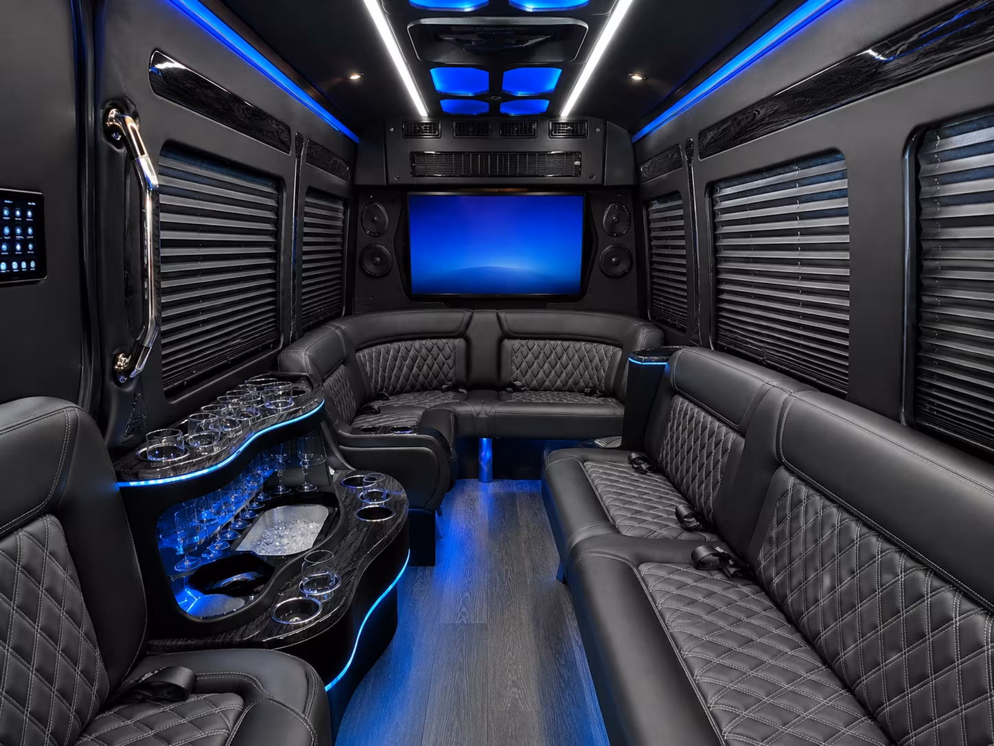 burnsville 30 passenger party bus interior