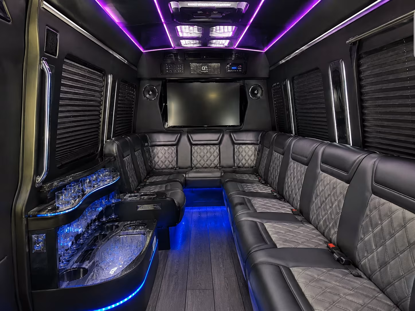 burnsville 40 passenger party bus inside