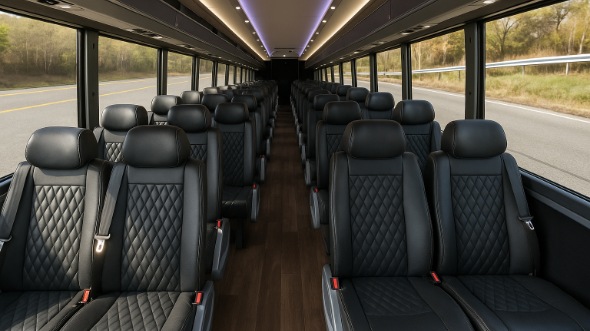 Interior of Charter Bus Company Burnsville's 30 Passenger Minibus in Burnsville