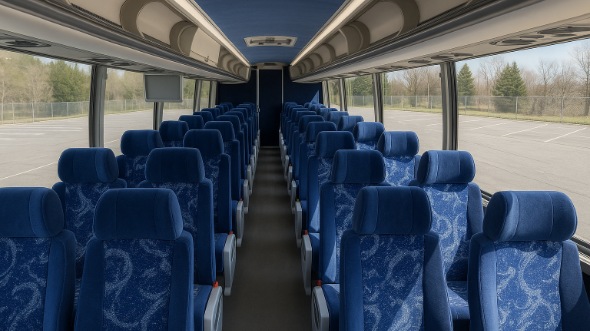 Interior of Charter Bus Company Burnsville's 50 Passenger Charter Bus in Burnsville