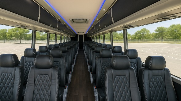 burnsville 56 passenger charter bus inside