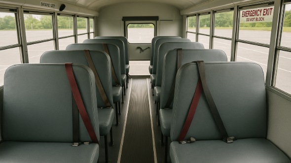 Interior of Charter Bus Company Edina's School Bus in Edina