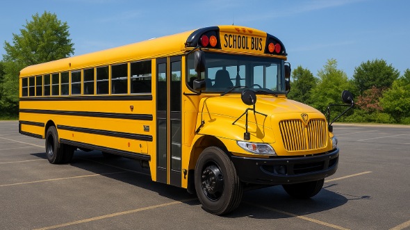 Exterior of Charter Bus Company Minnetonka's School Bus in Minnetonka